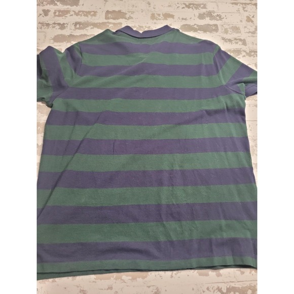 Polo Ralph Lauren Green/Blue Striped Polo Classic Fit‎ Men's Large - Picture 2 of 6